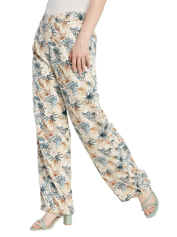 Floral Print Wide Leg Trouser