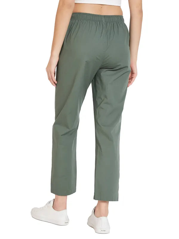 Mettle Women Cotton Mid Rise Track Pants