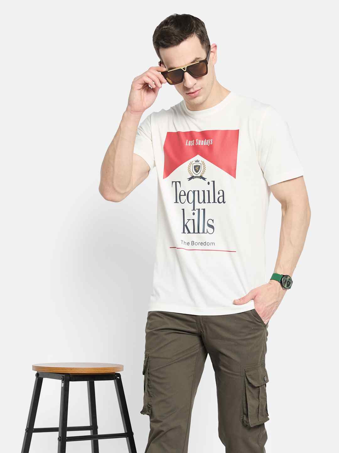 Octave Men Printed T-shirt