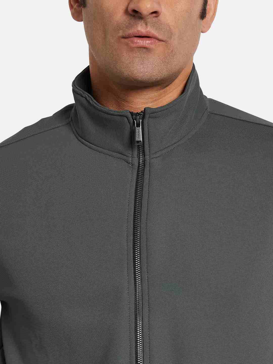 Octave Men Mock Collar Long Sleeves Mid-Rise Tracksuit