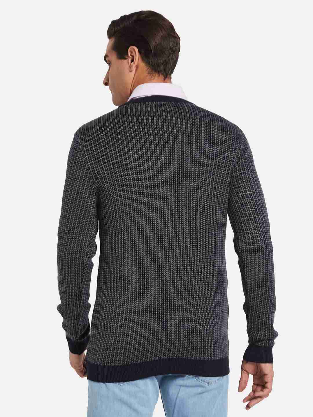 METTLE Men Striped Pullover