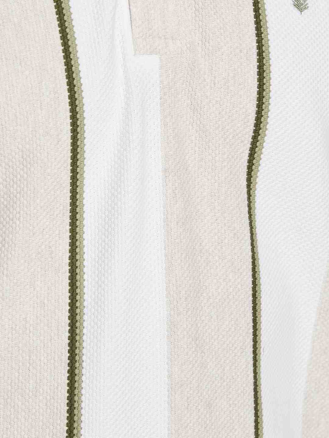 METTLE Men Striped Polo Collar T-shirt