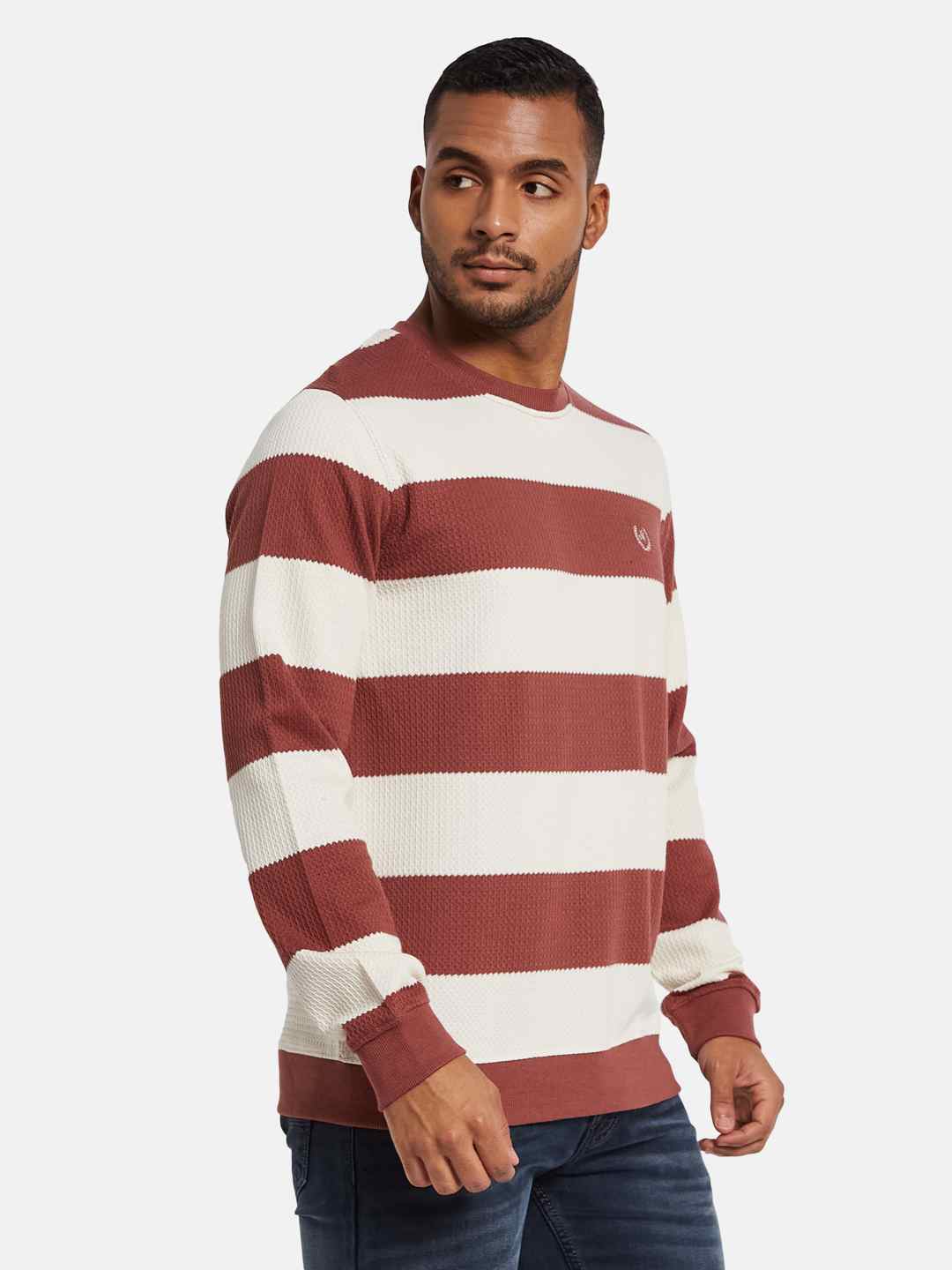 METTLE Men Striped T-shirt