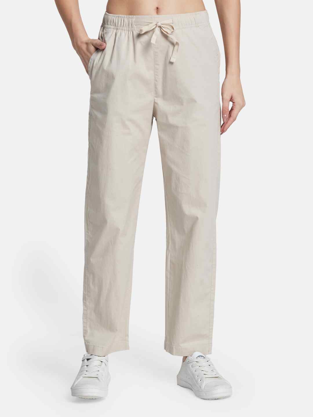 METTLE Women Regular Fit Cotton Track Pants