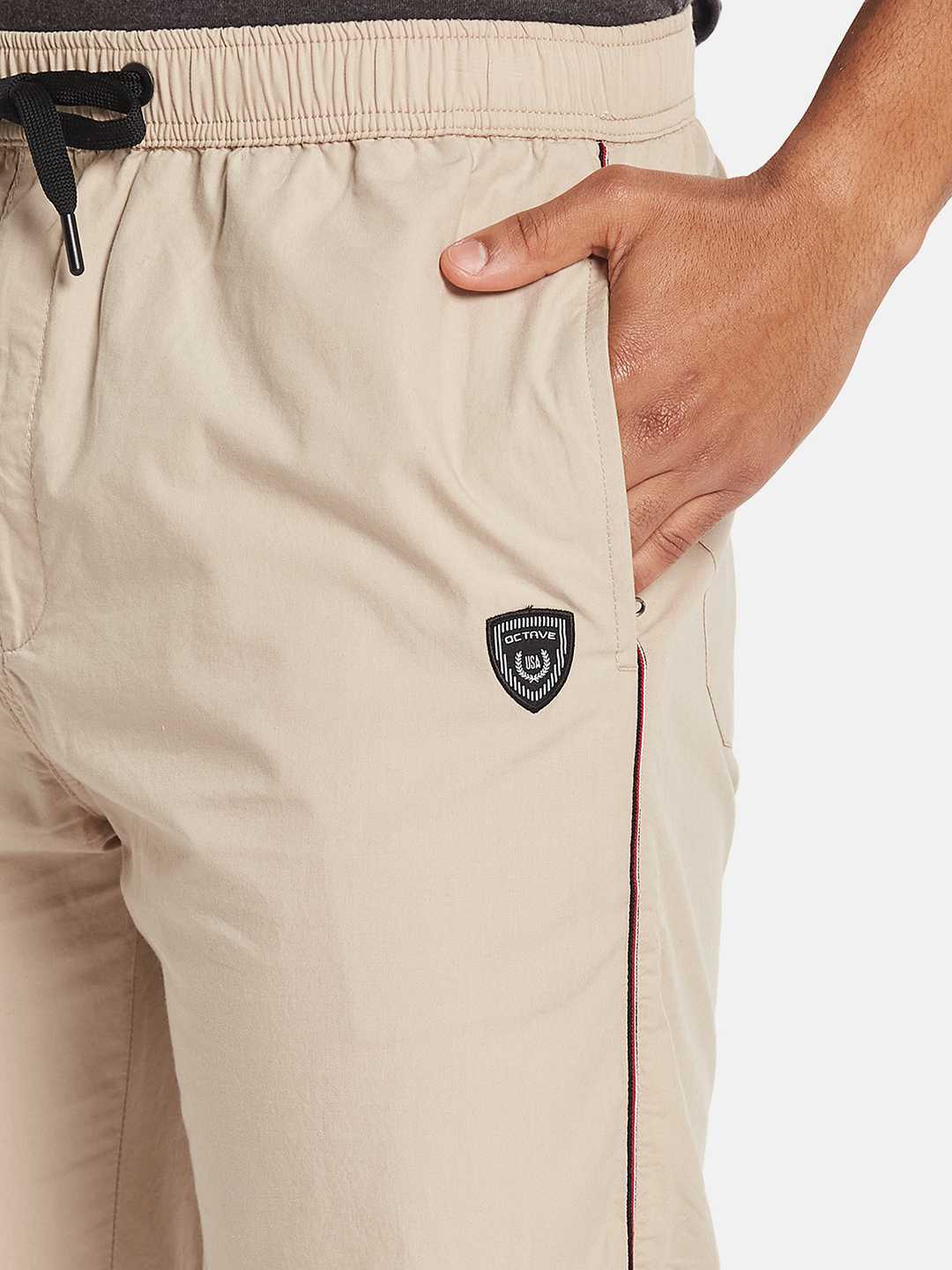 Octave Men Cotton Regular Fit Mid Rise Track Pants