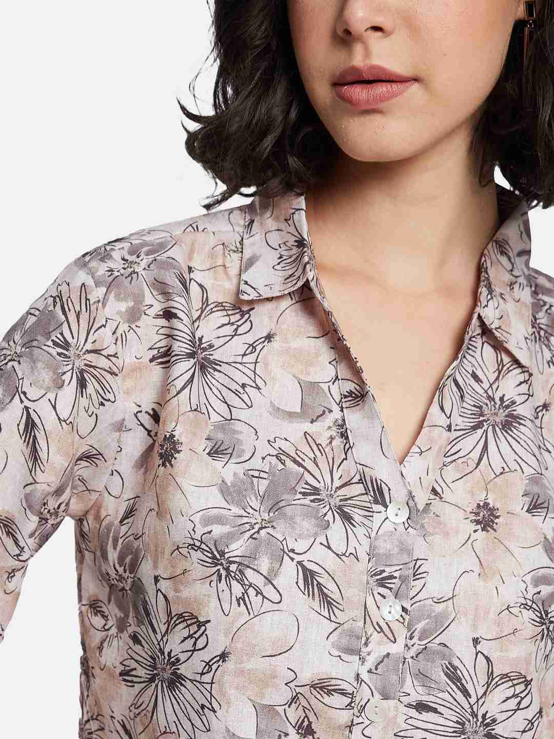 METTLE Floral Print Cotton Top
