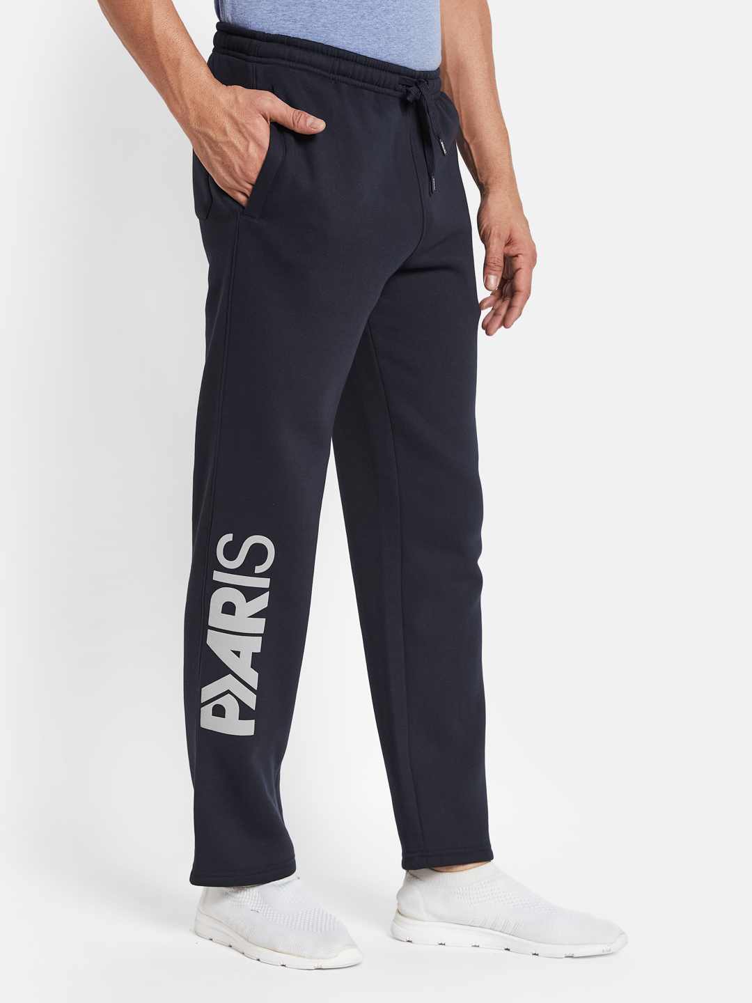 Octave Men Printed Fleece Track Pants