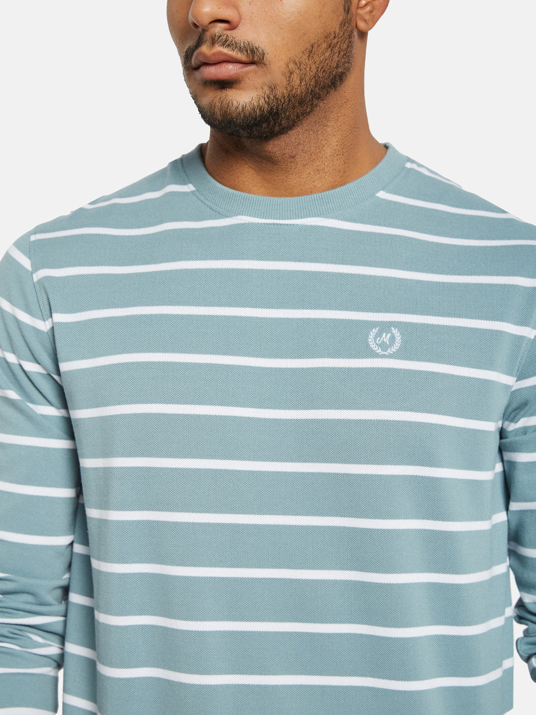 METTLE Men Striped Pockets T-shirt