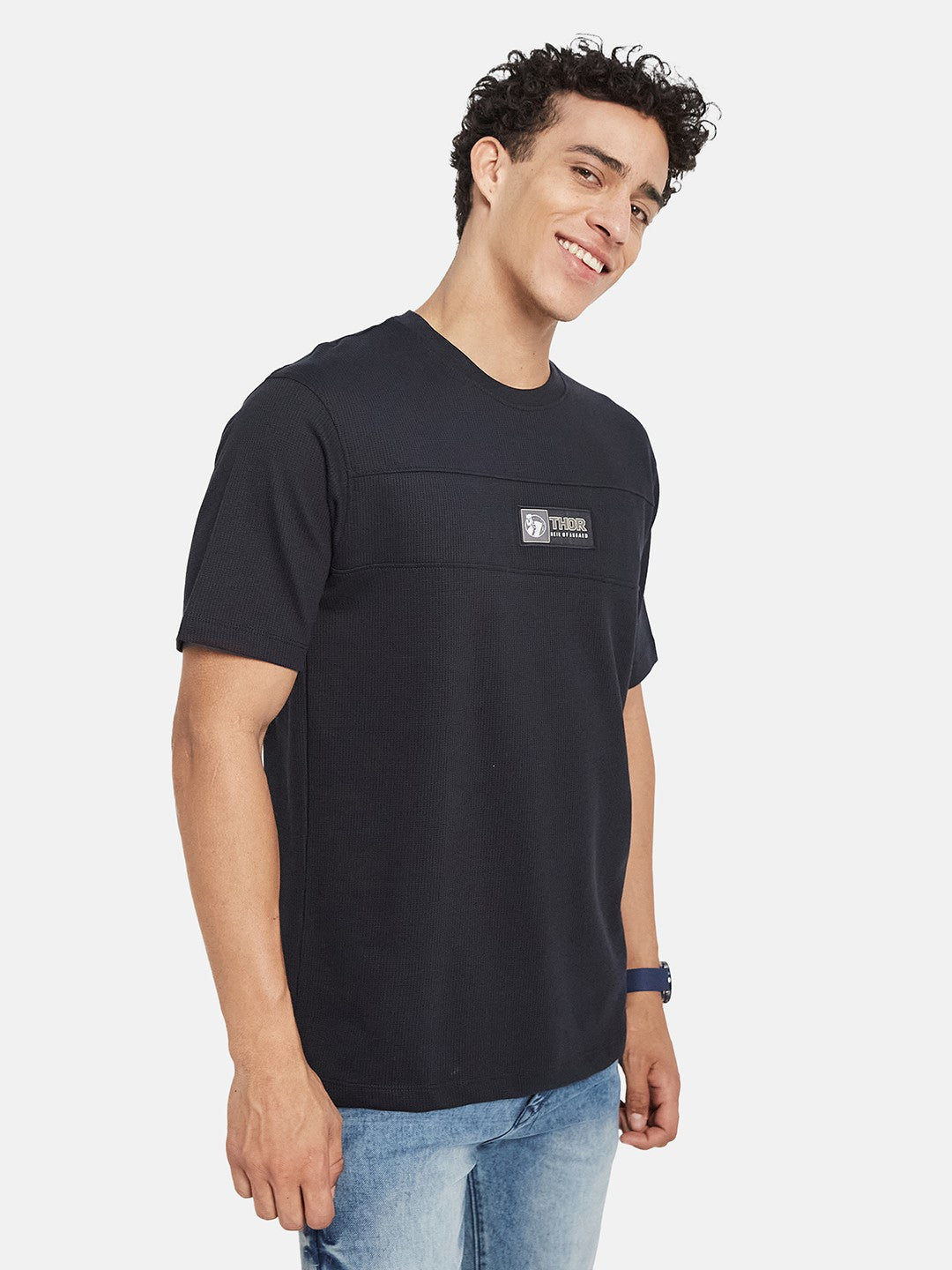 Octave Men Solid Round Neck Cotton T-shirt