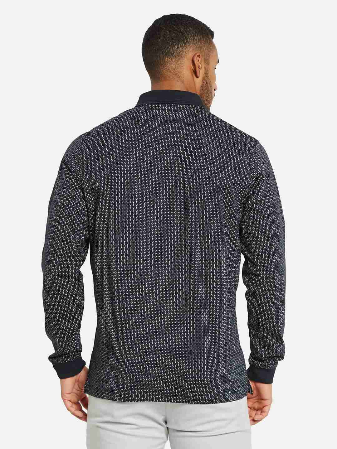 METTLE Men Printed Polo Collar Pockets T-shirt