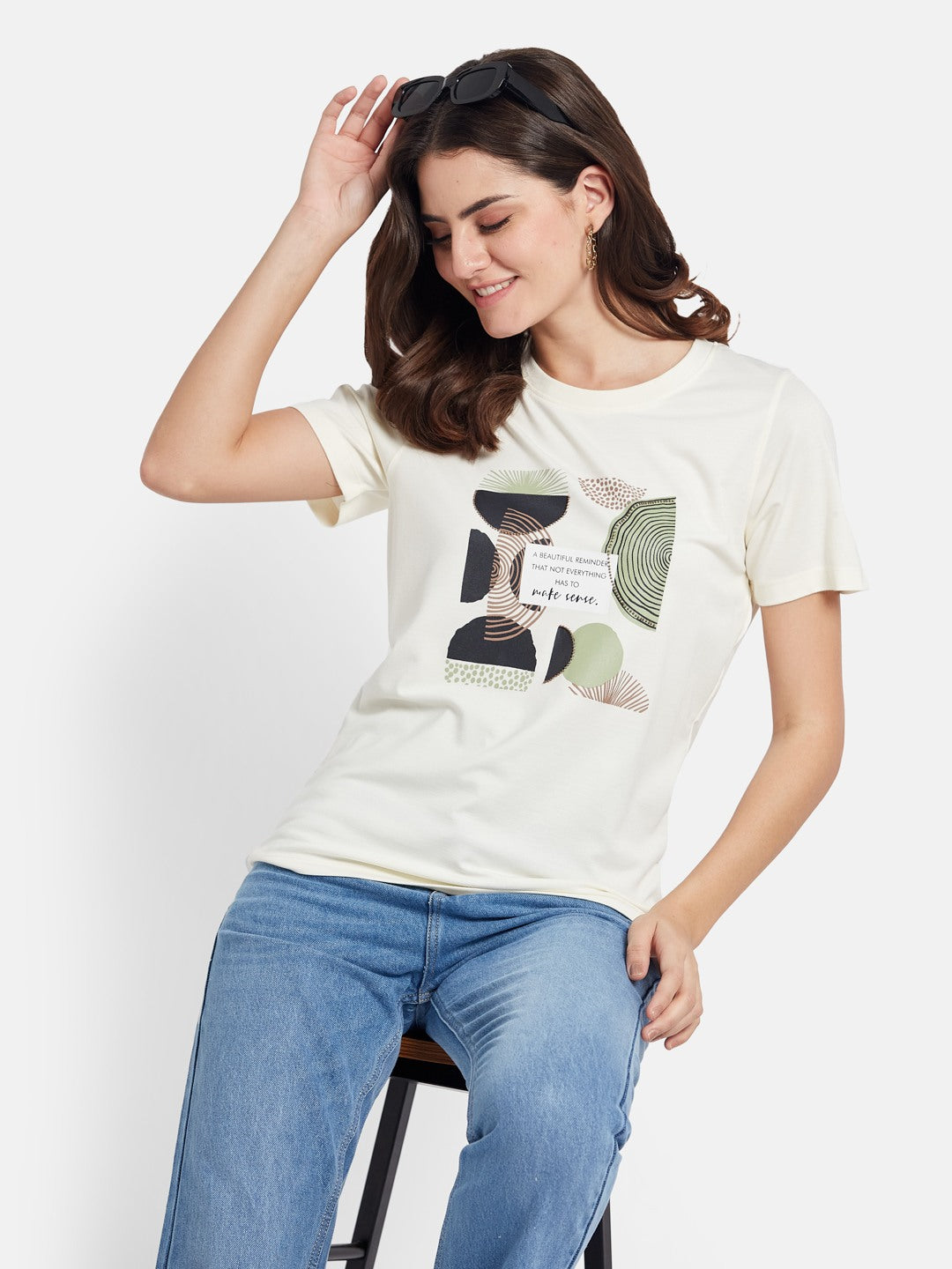 METTLE Women Printed T-shirt
