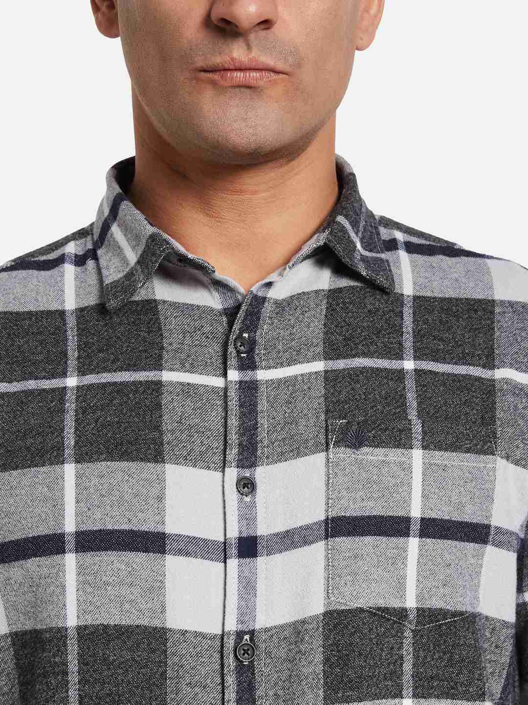 METTLE Men Opaque Colourblocked Casual Shirt