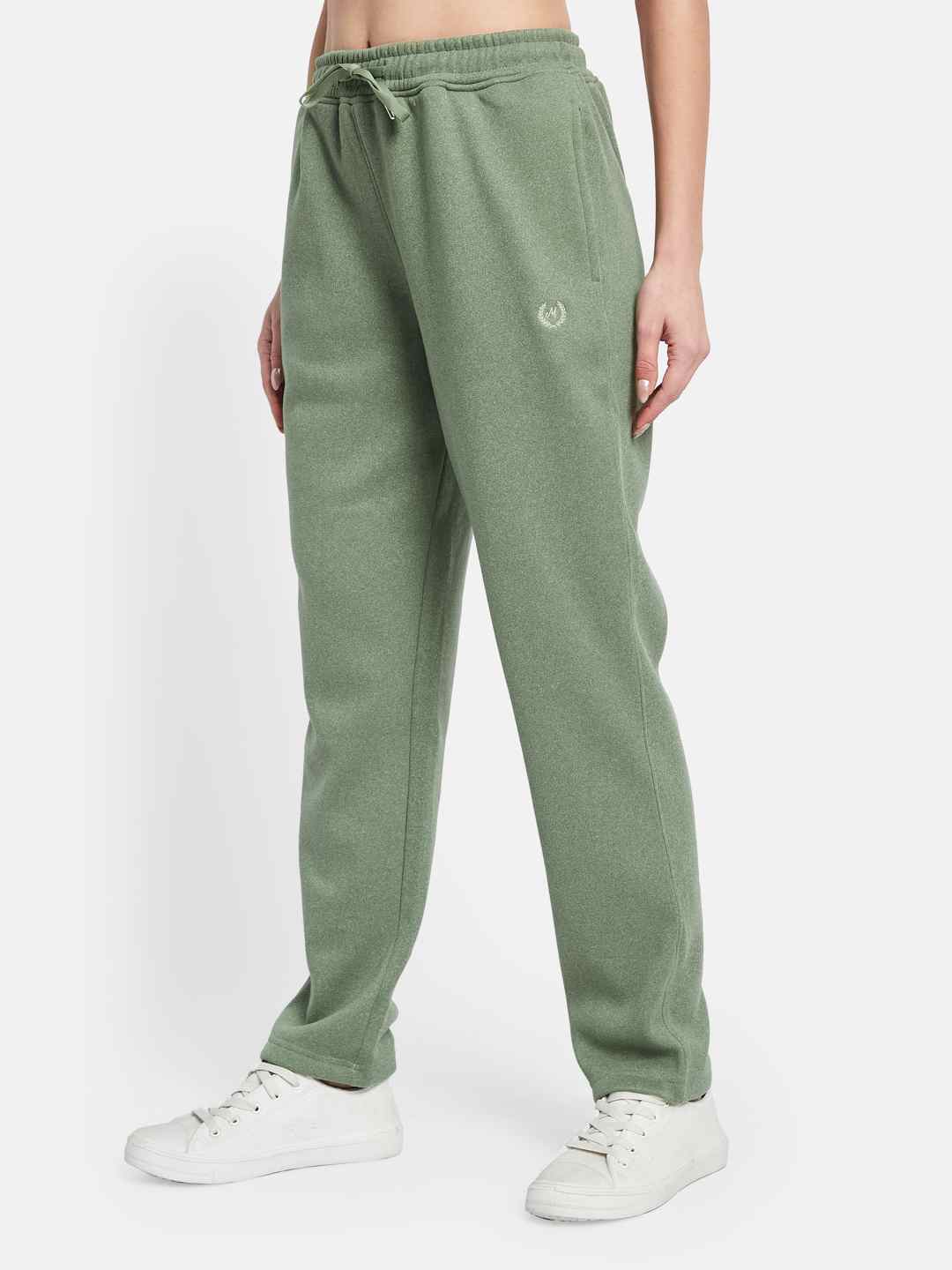 METTLE Women Cotton Mid Rise Track Pants
