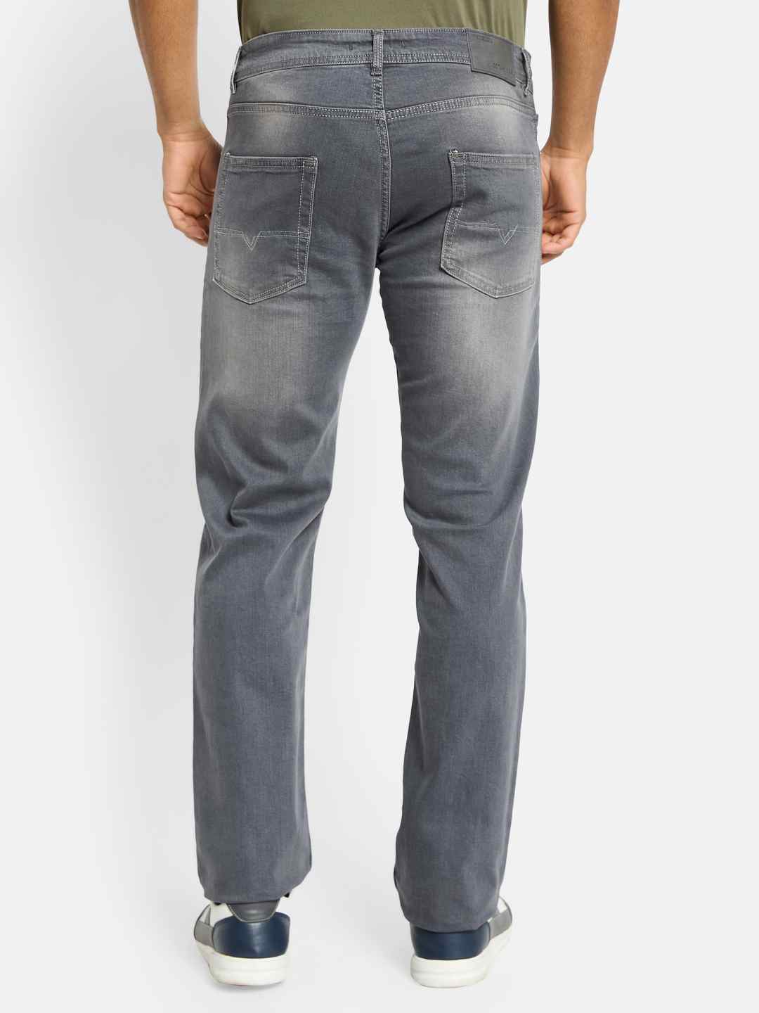 Octave Men Straight Fit Low Distress Heavy Fade Stretchable Jeans