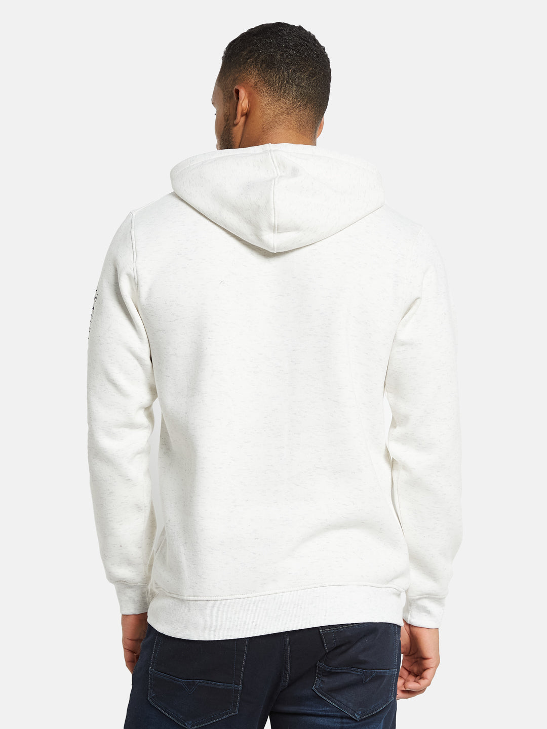 Octave Men Printed Hooded Sweatshirt