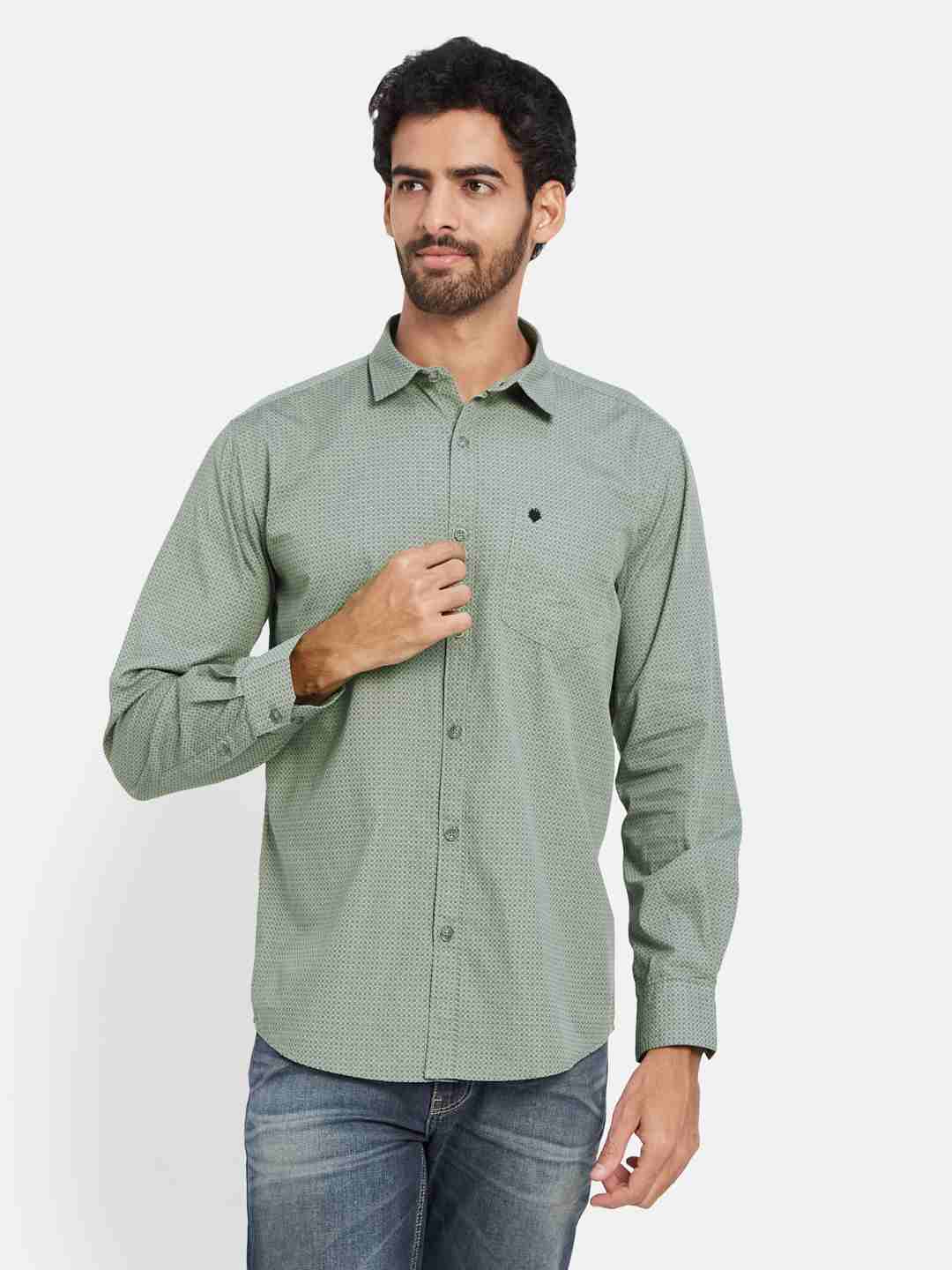 Mettle Micro Ditsy Printed Cotton Casual Shirt
