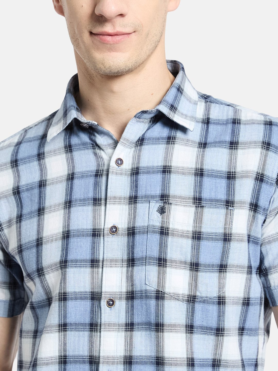 METTLE Men Opaque Checked Casual Shirt