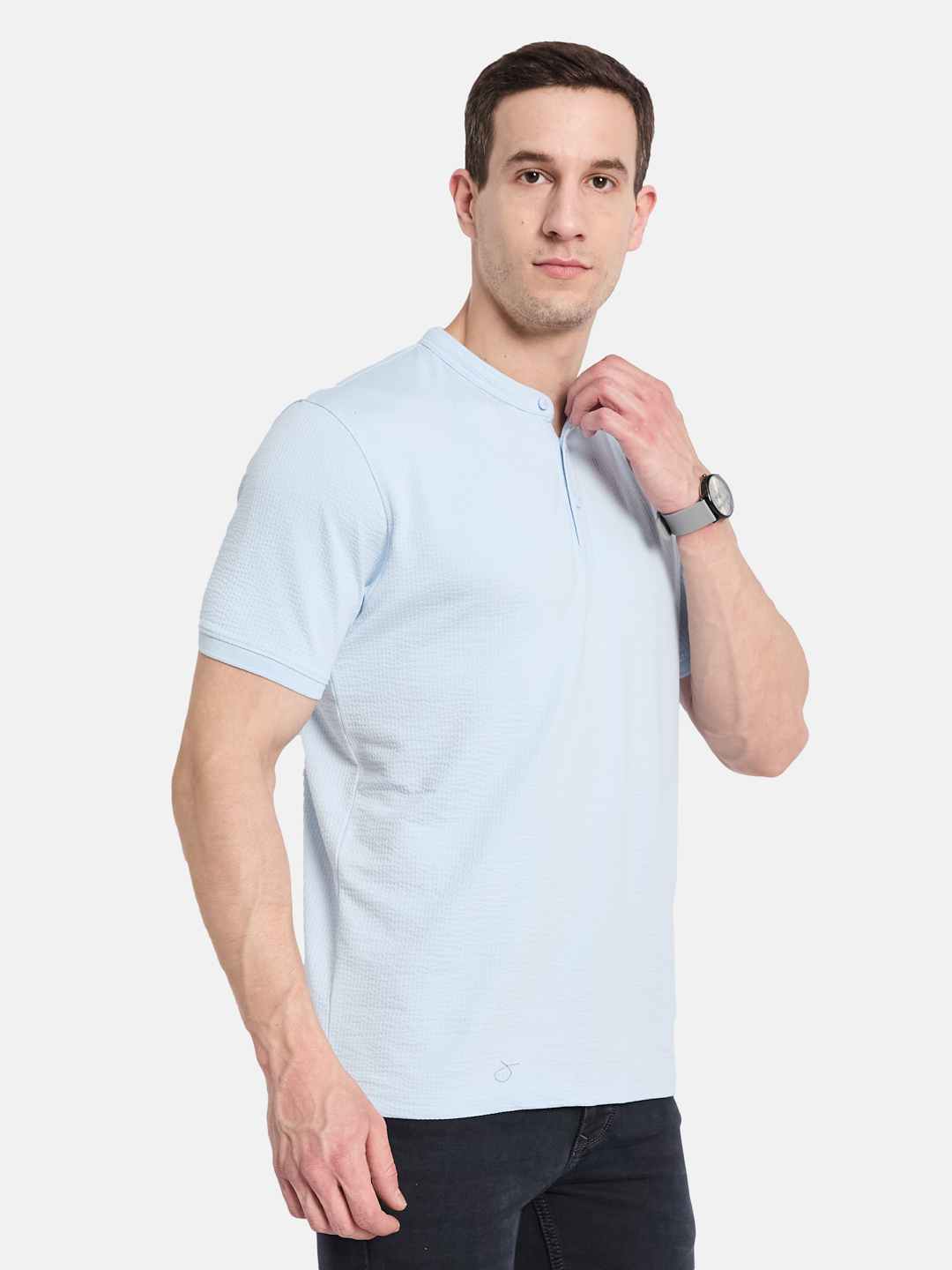 Octave Men Mandarin Collar T-shirt