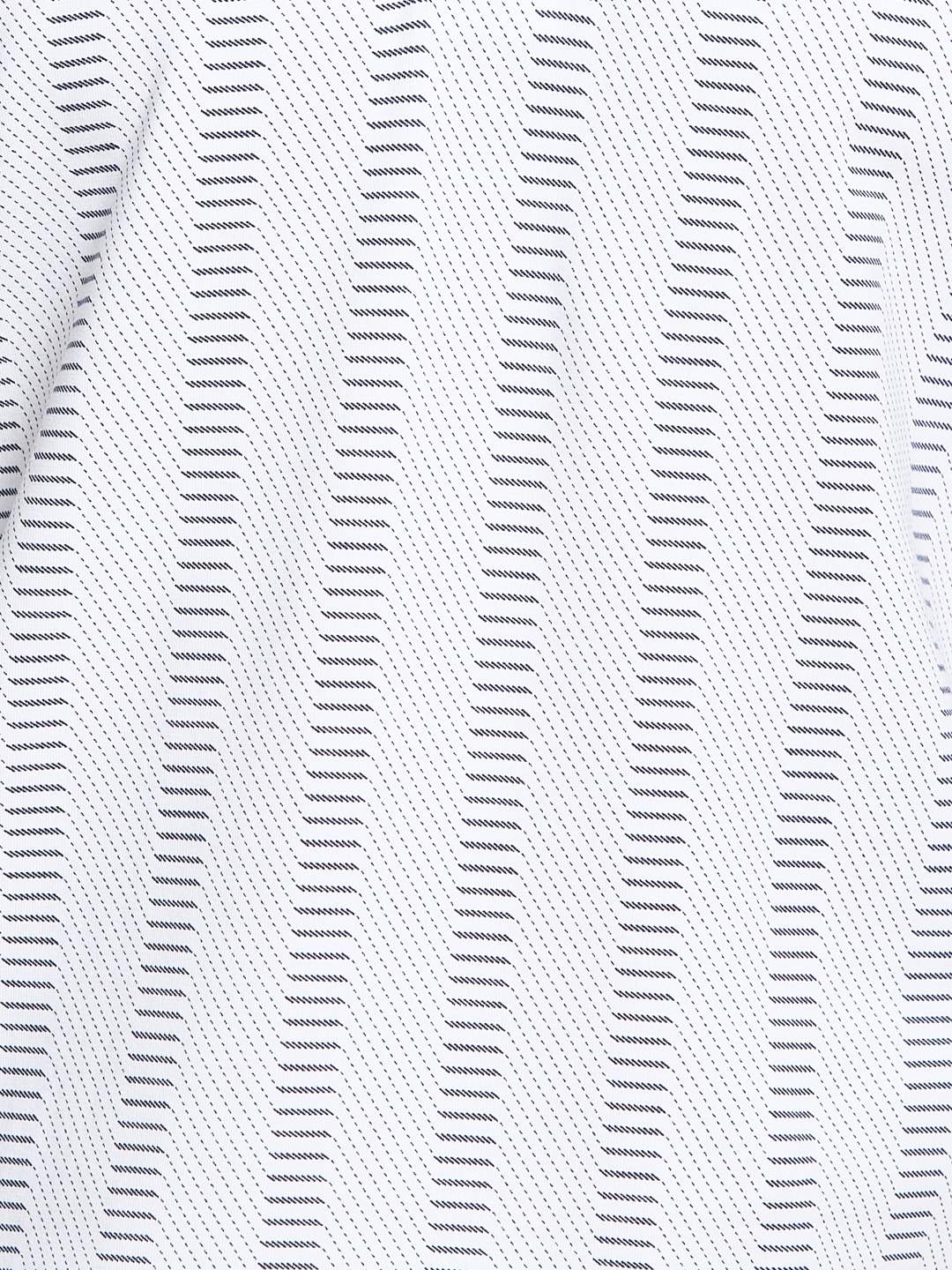 AOP MOTIF PRINT POLO NECK SINGLE JERSEY KNIT T-SHIRT