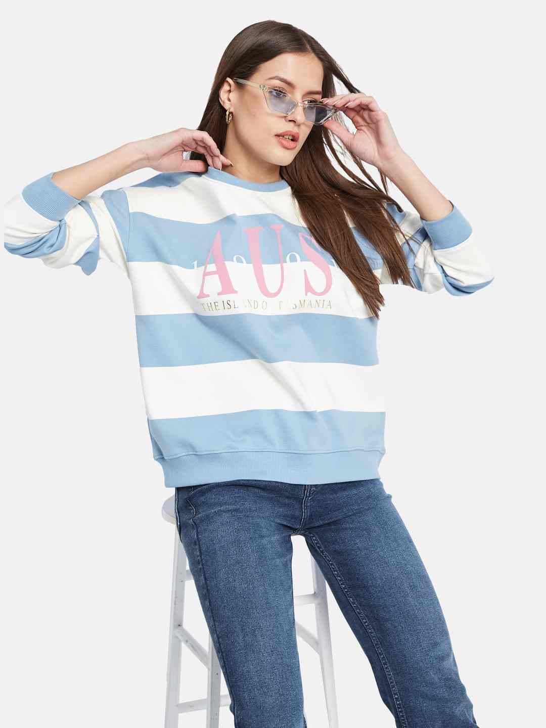 METTLE Women Colourblocked Sweatshirt