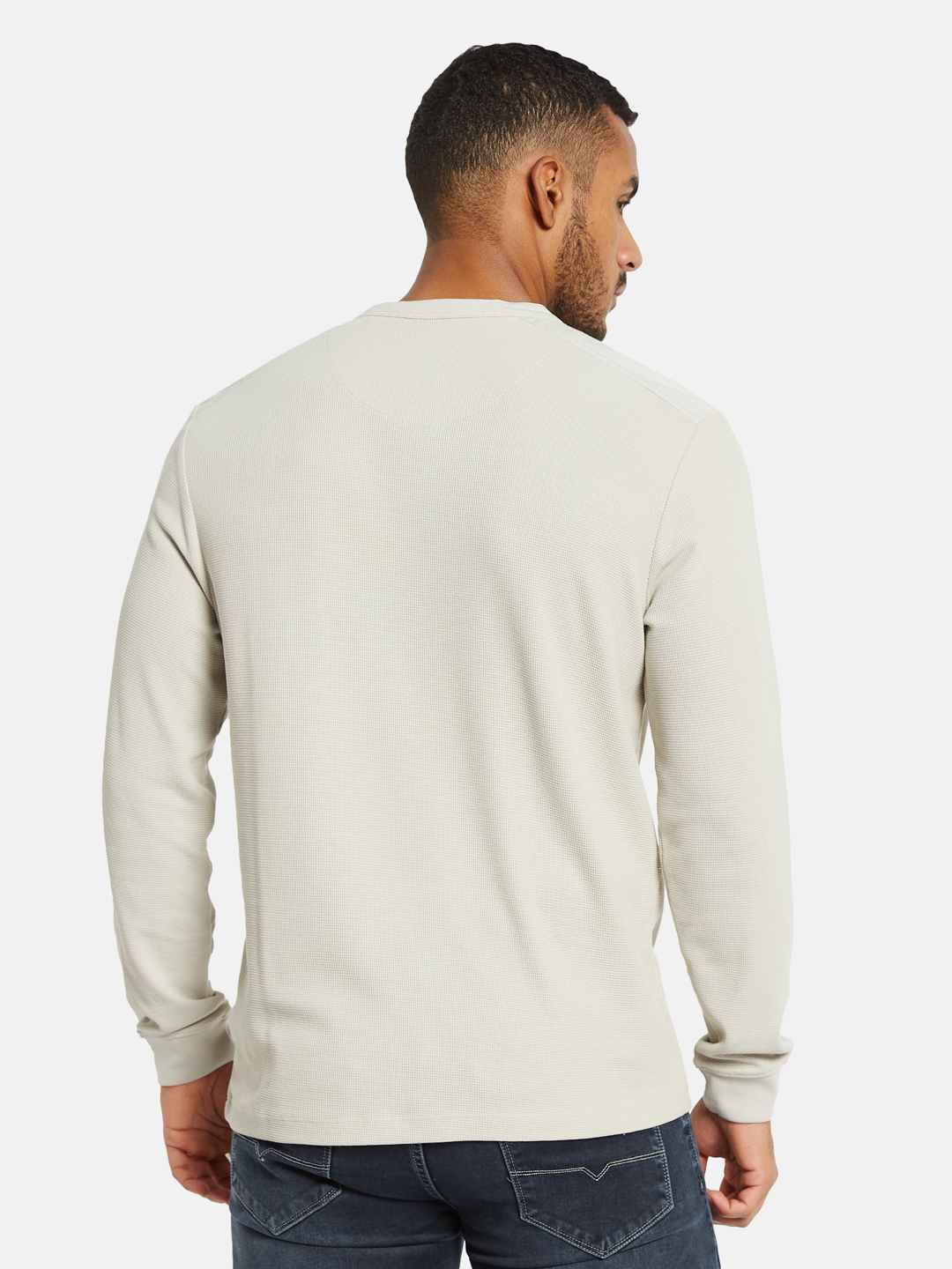 METTLE Men Mandarin Collar T-shirt