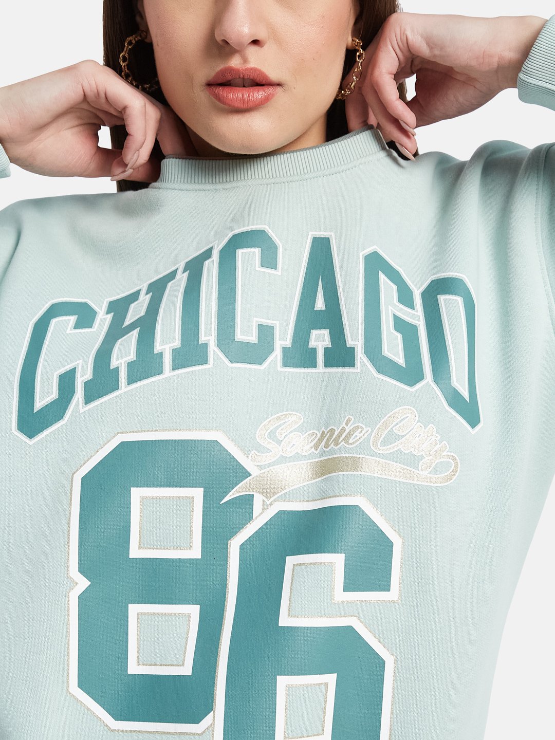 METTLE Women Printed Sweatshirt