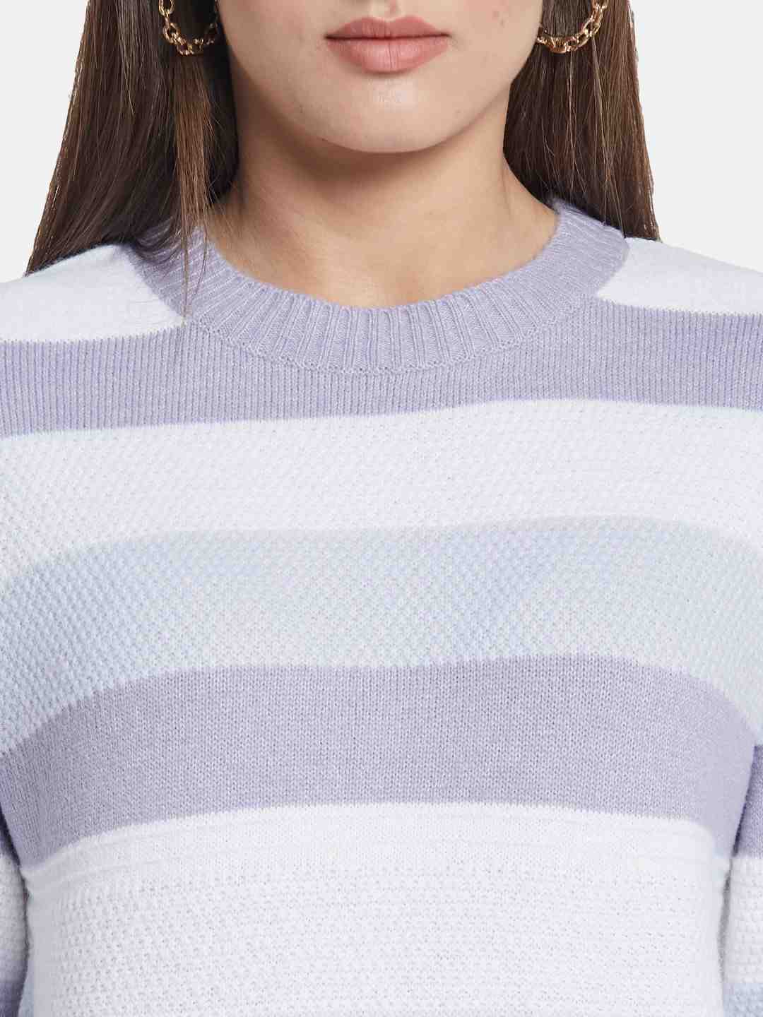 METTLE Women Striped Pullover