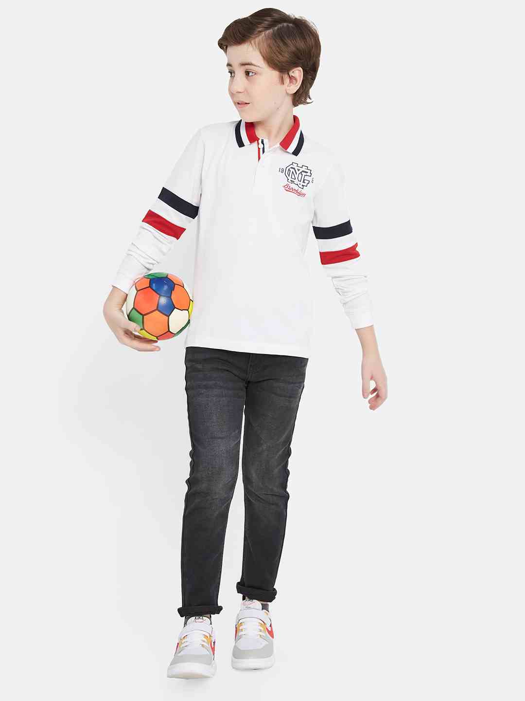 Octave Boys Polo Collar Cotton T-Shirt
