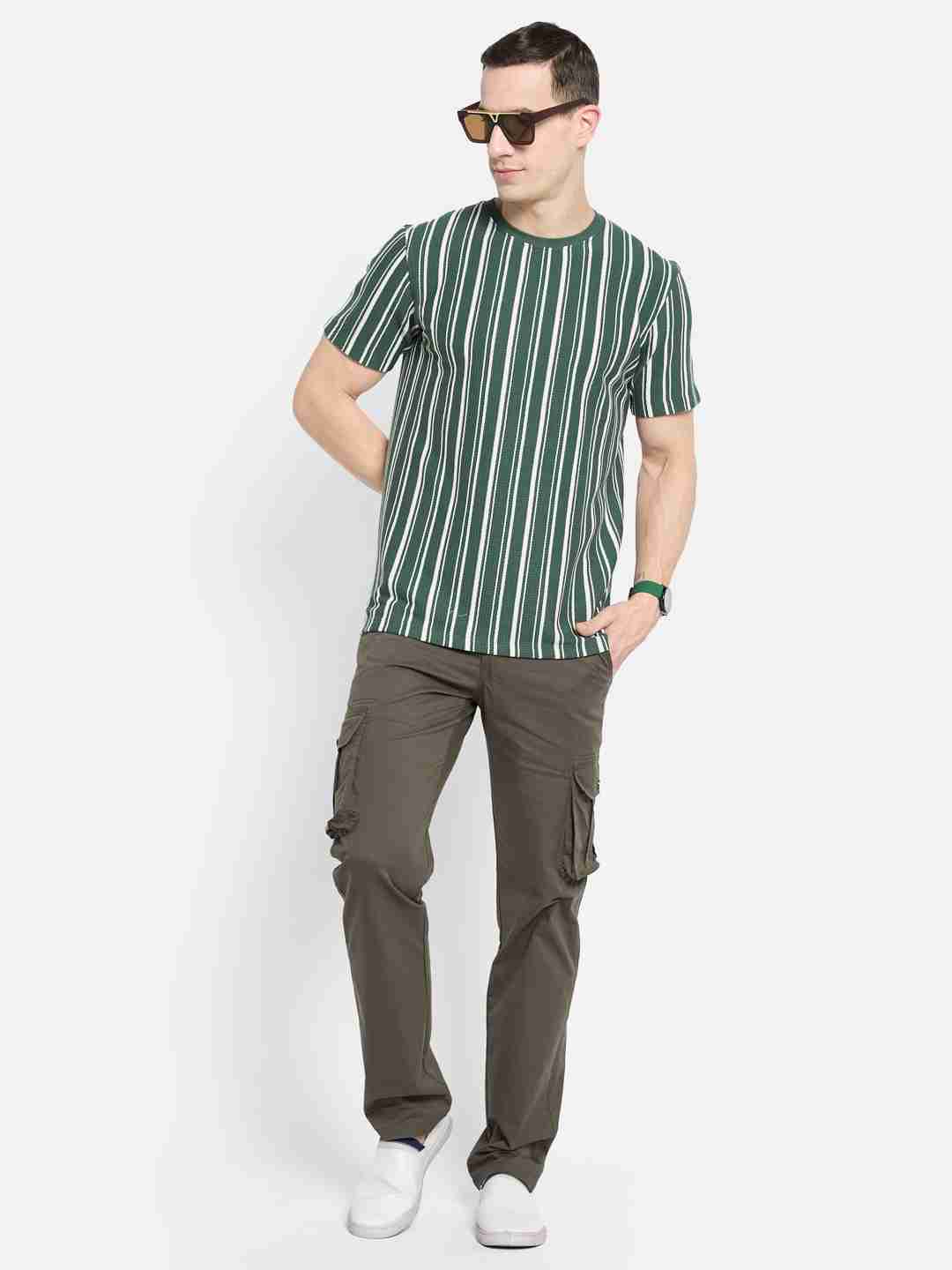 Octave Men Striped T-shirt