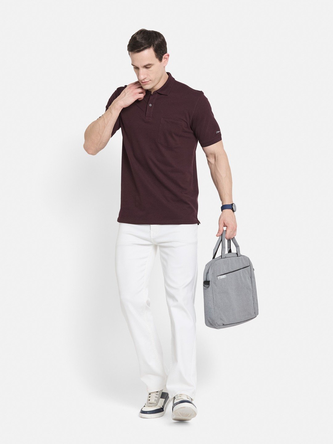 CORE POLO NECK PIQUE T-SHIRT