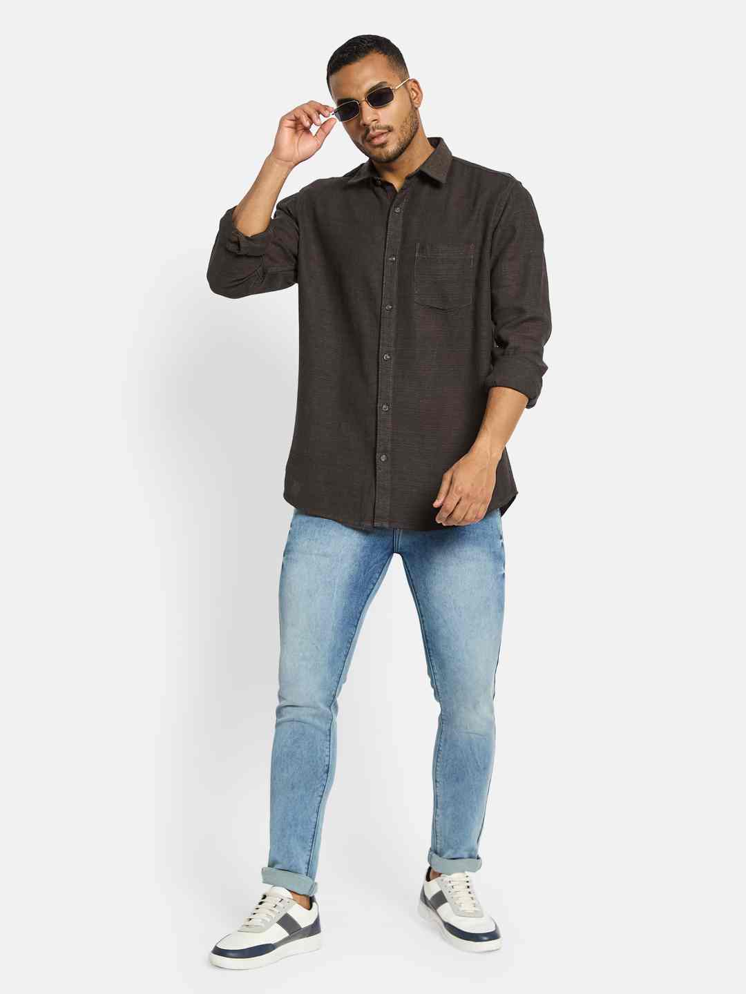 METTLE Men Opaque Casual Shirt
