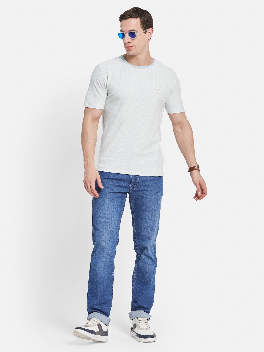 Octave Men Striped T-shirt