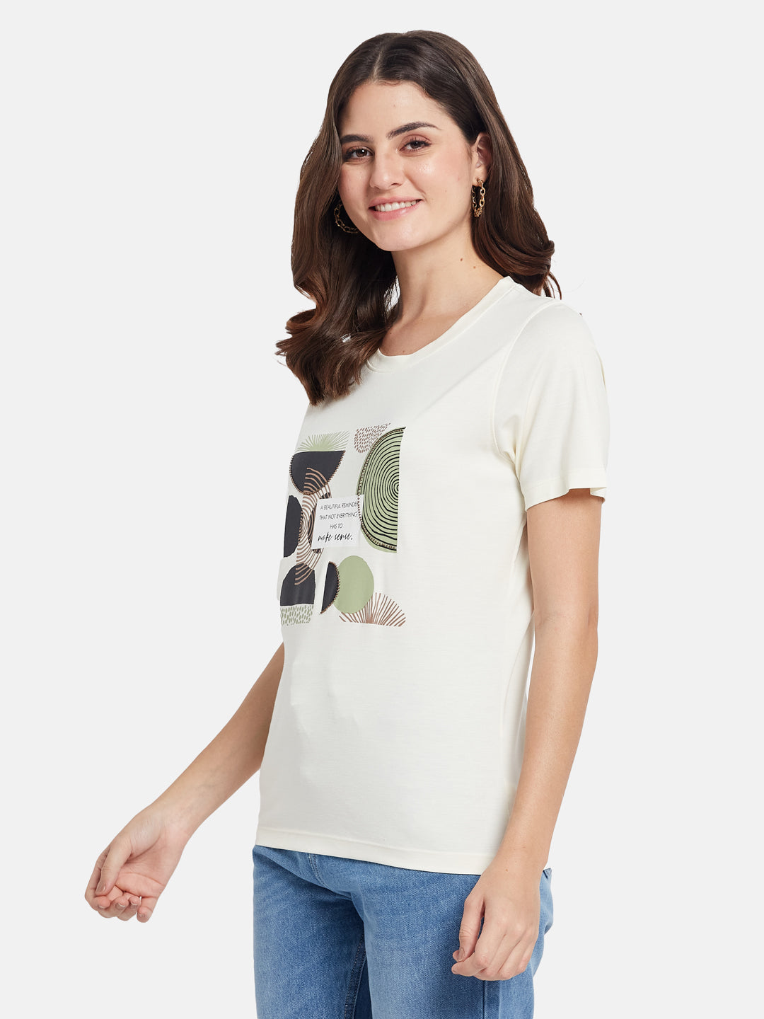 METTLE Women Printed T-shirt
