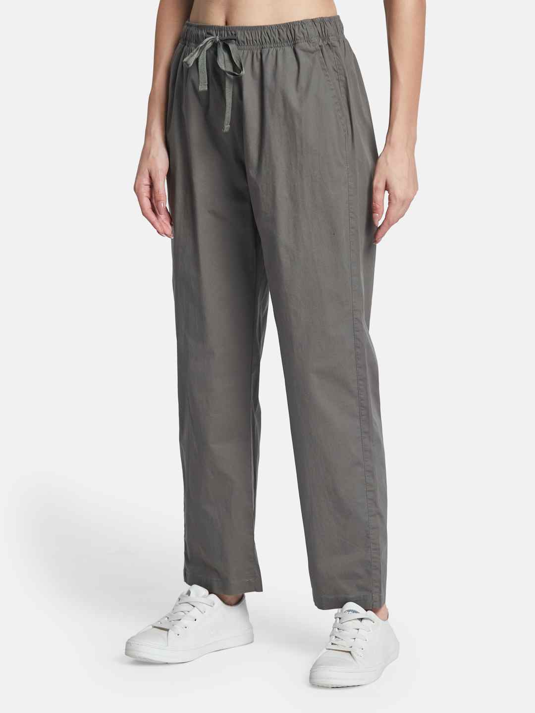METTLE Women Regular Fit Mid Rise Cotton Track Pants