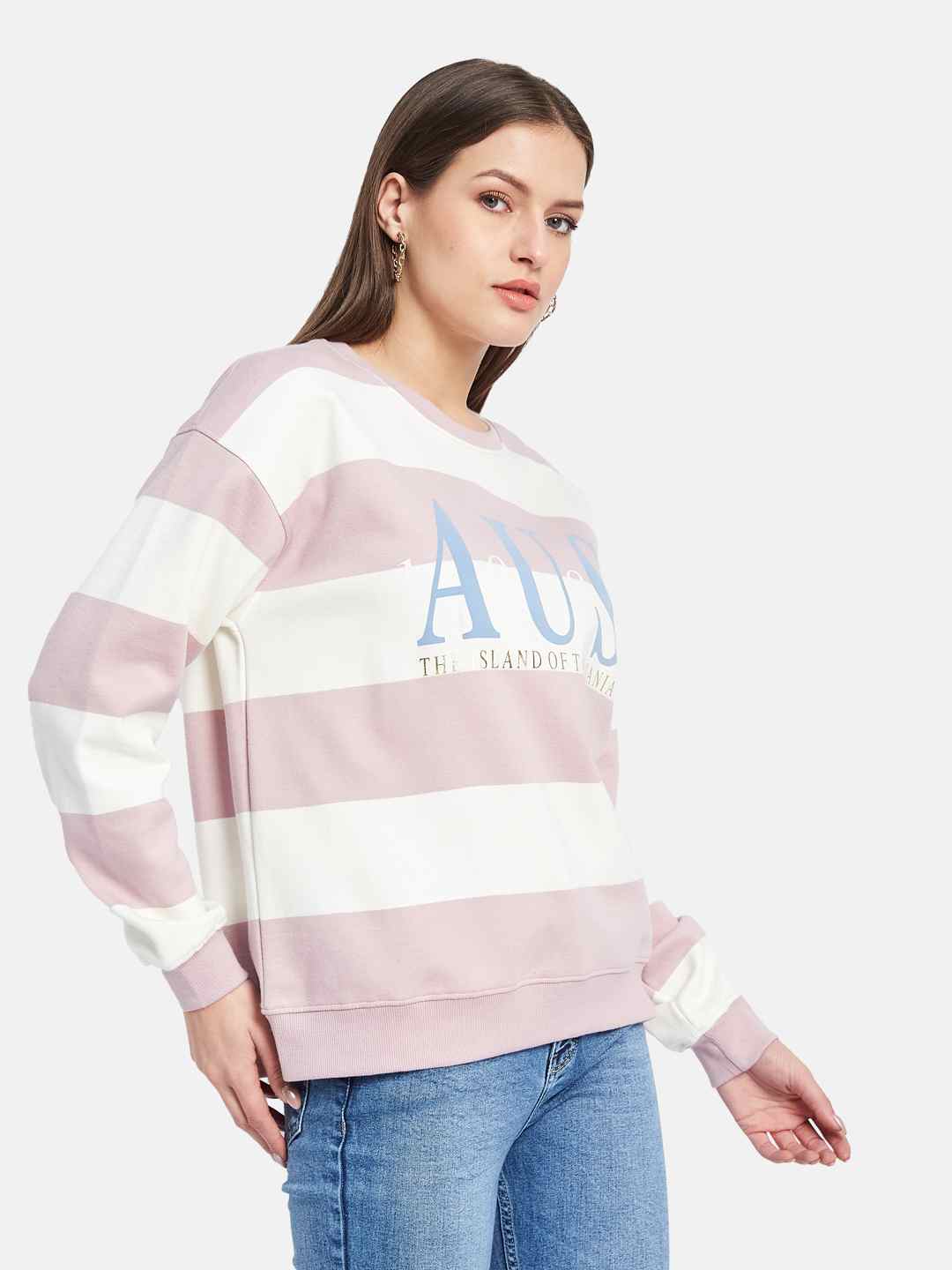 METTLE Women Colourblocked Sweatshirt