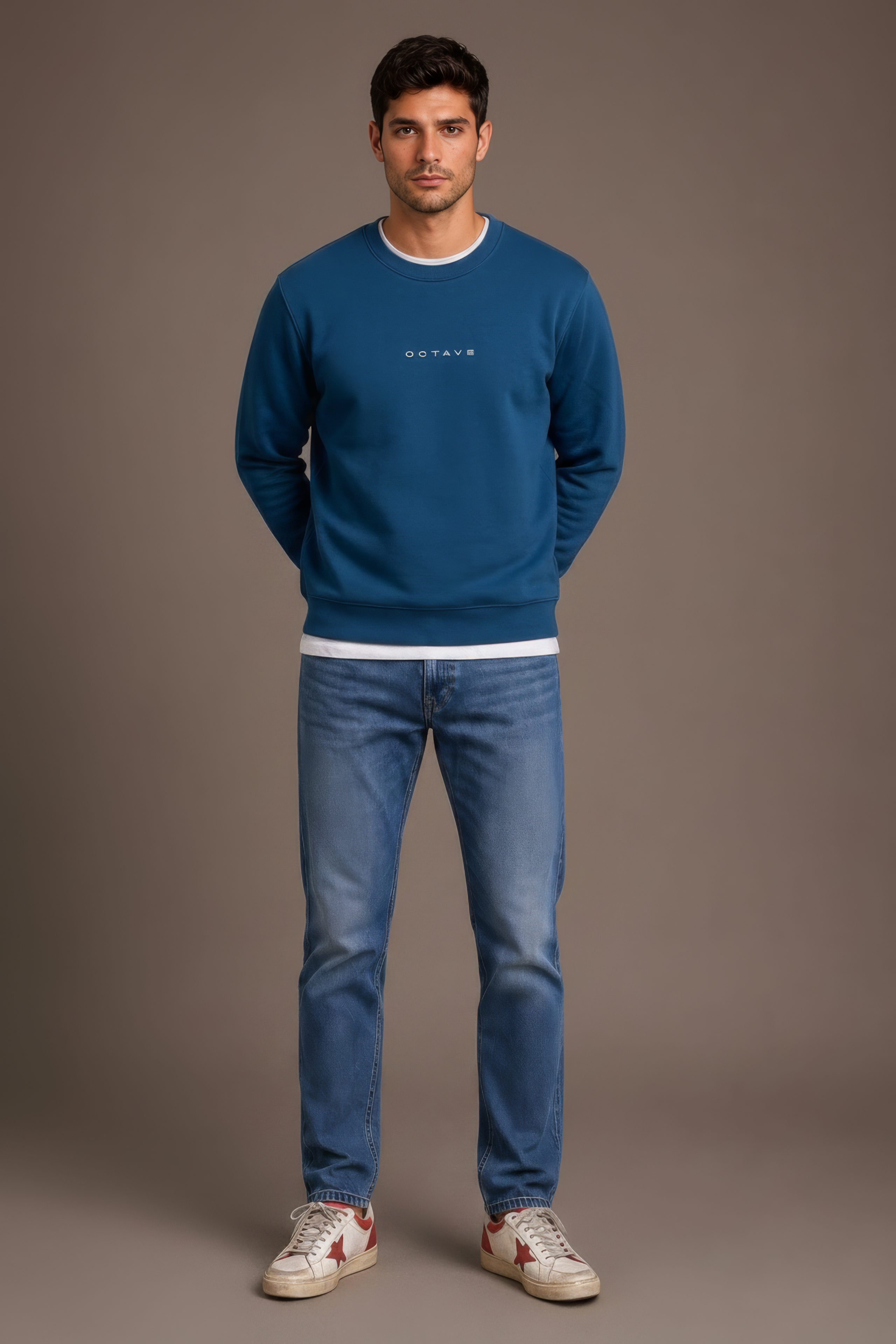 Men’s Premium Pacific Crew Neck Cotton Fleece Sweatshirt