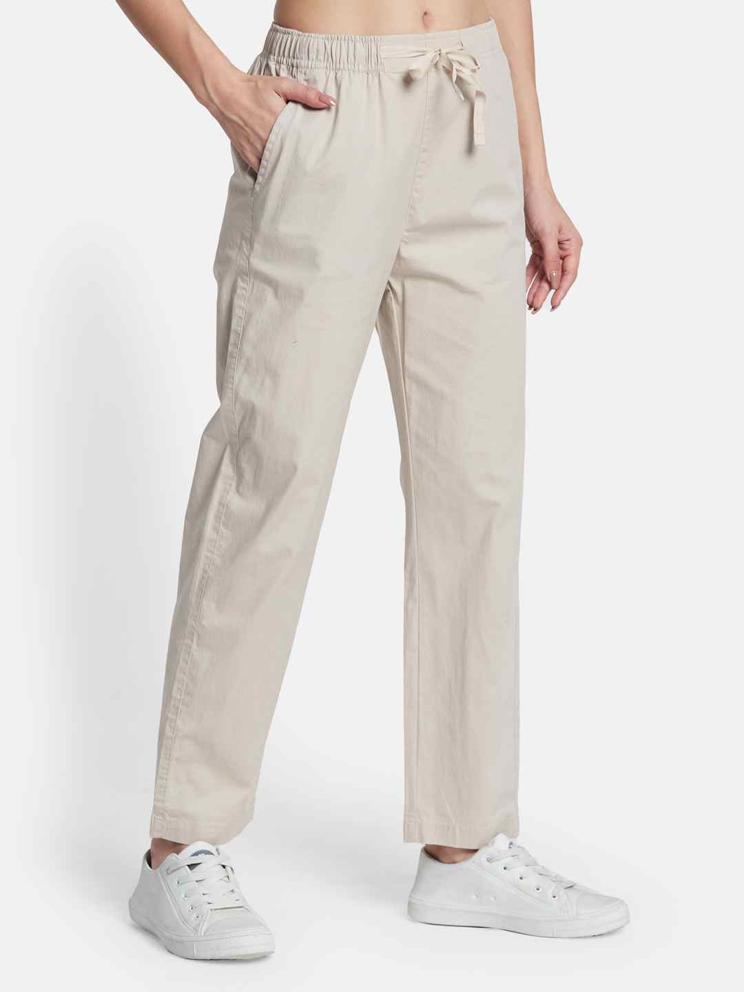 METTLE Women Regular Fit Cotton Track Pants