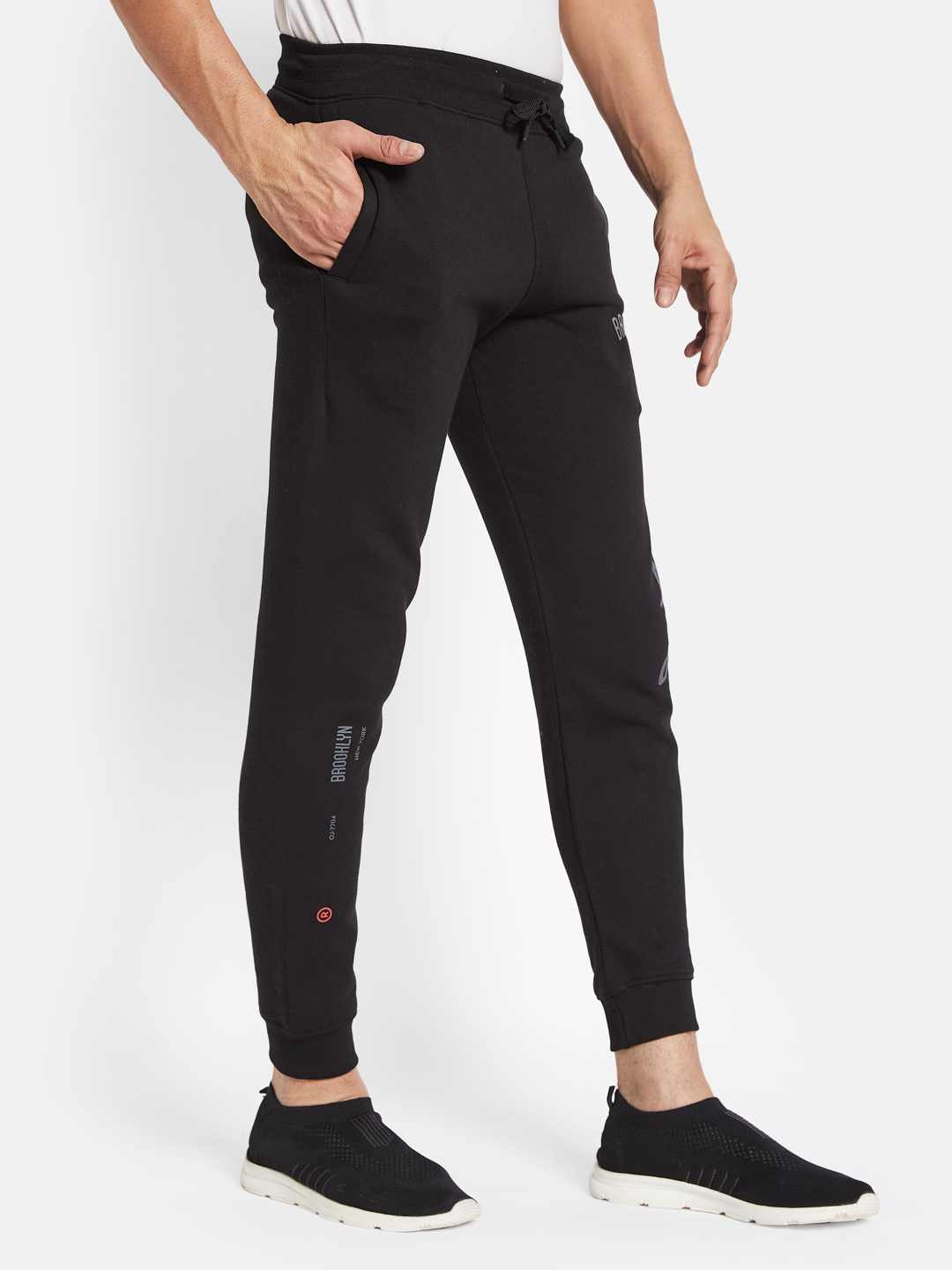 Octave Men Printed Fleece Joggers