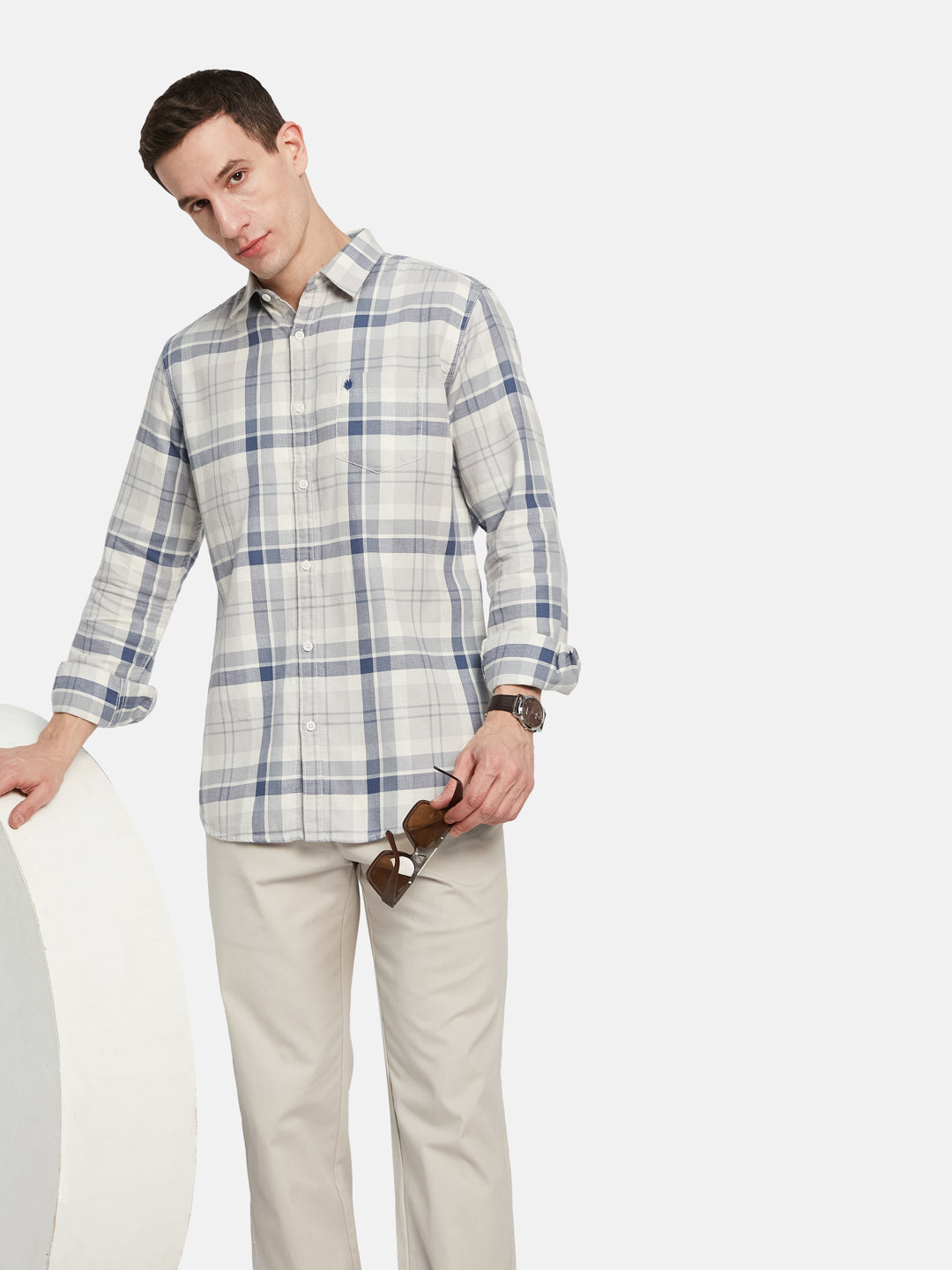 METTLE Men Multi Stripes Opaque Striped Casual Shirt