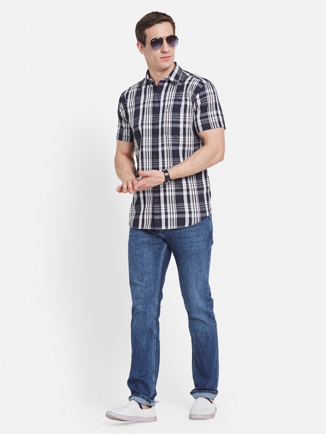 METTLE Men Multi Stripes Opaque Striped Casual Shirt