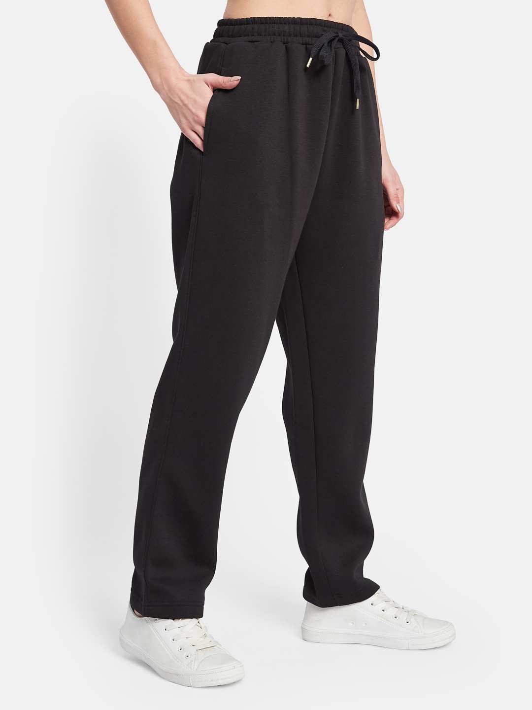 METTLE Women Cotton Mid Rise Track Pants