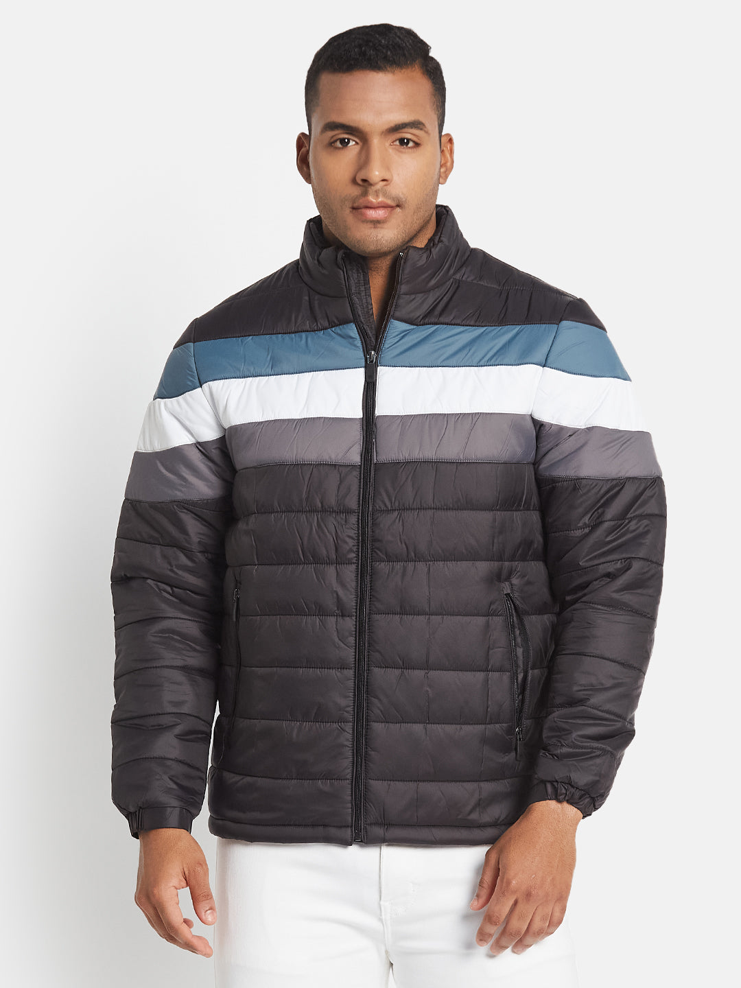 METTLE Men Colourblocked Jacket