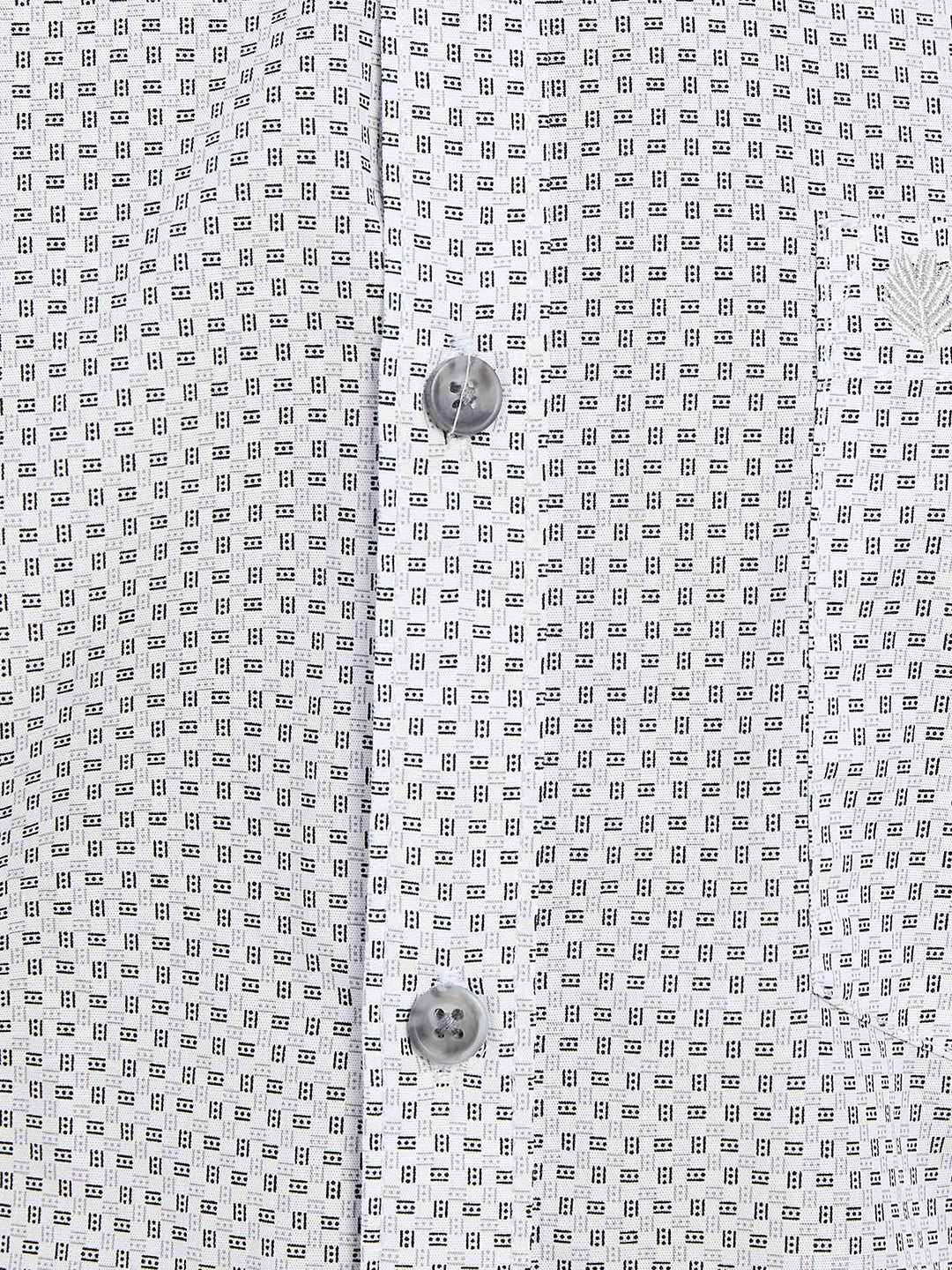 Mettle Micro Ditsy Printed Spread Collar Cotton Shirt