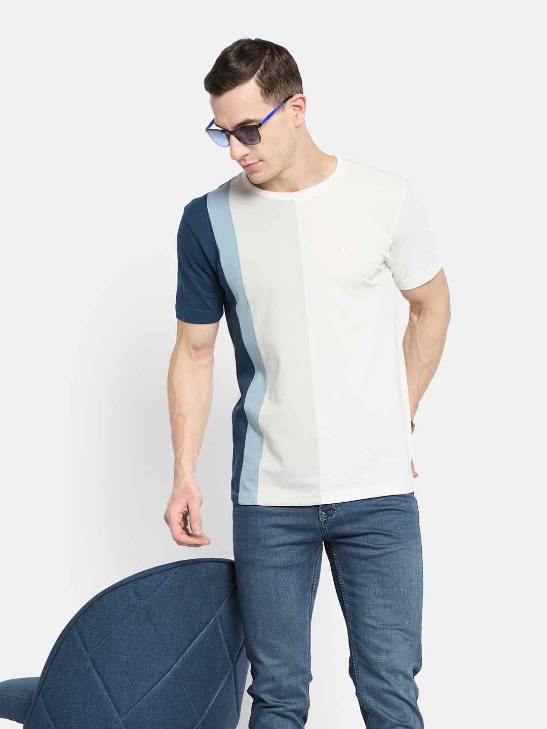 Octave Men Colourblocked T-shirt