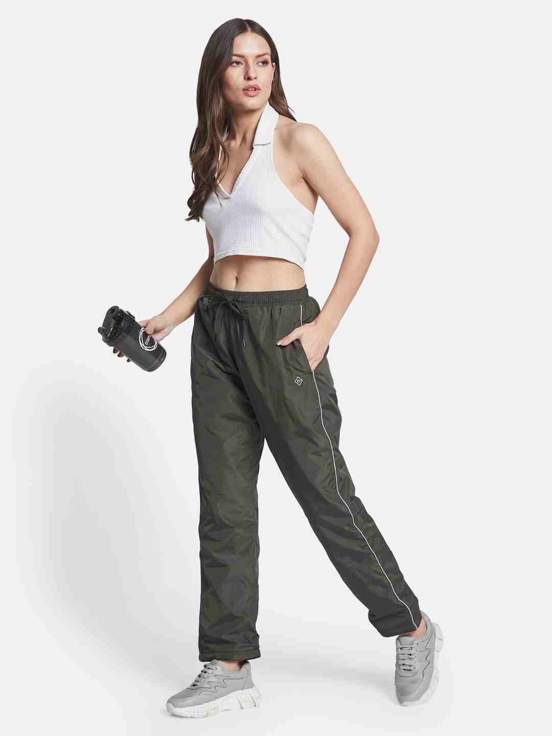 METTLE Women Regular Fit Mid Rise Cotton Track Pants