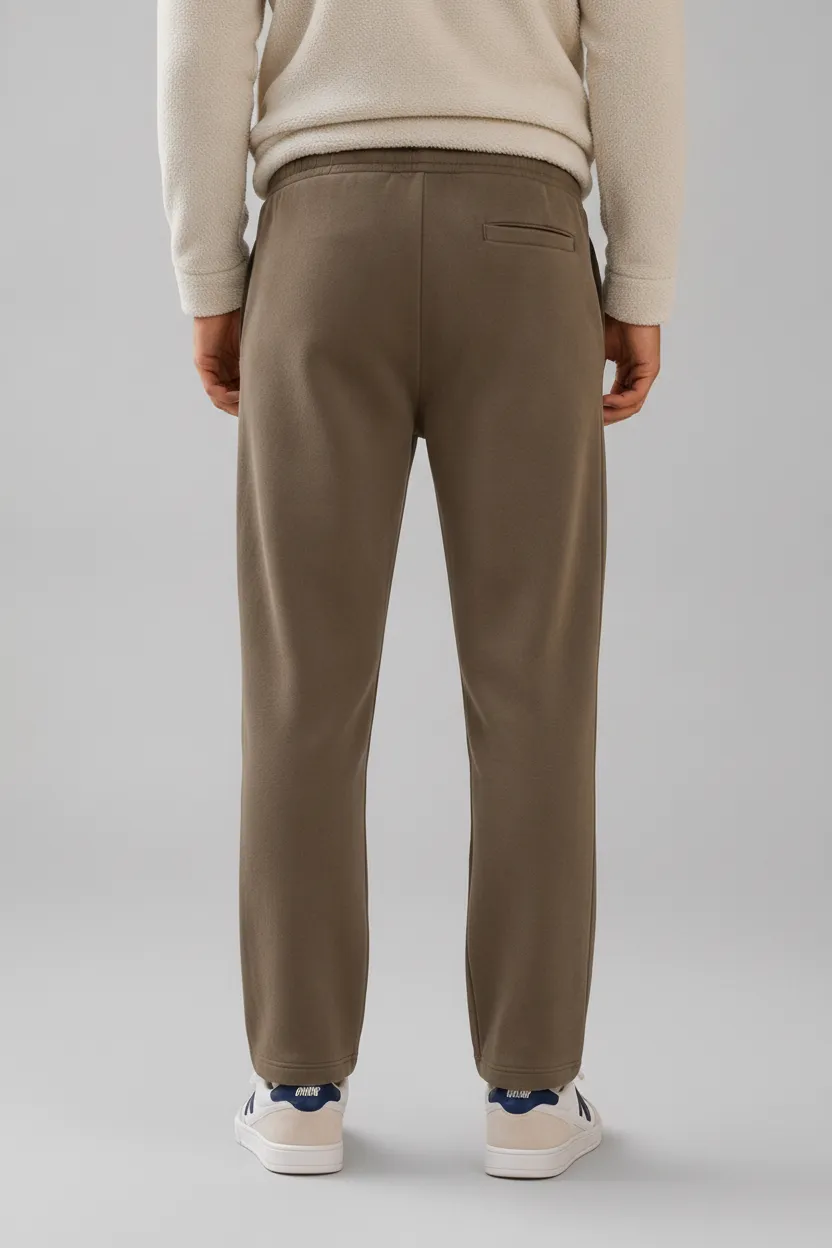 Men’s Cocoa Cotton Fleece Lower with Drawstring