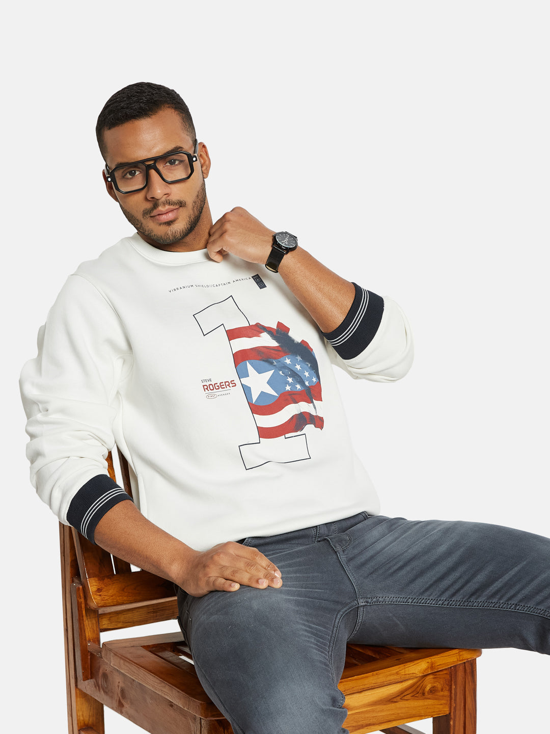 Octave Men Printed Sweatshirt
