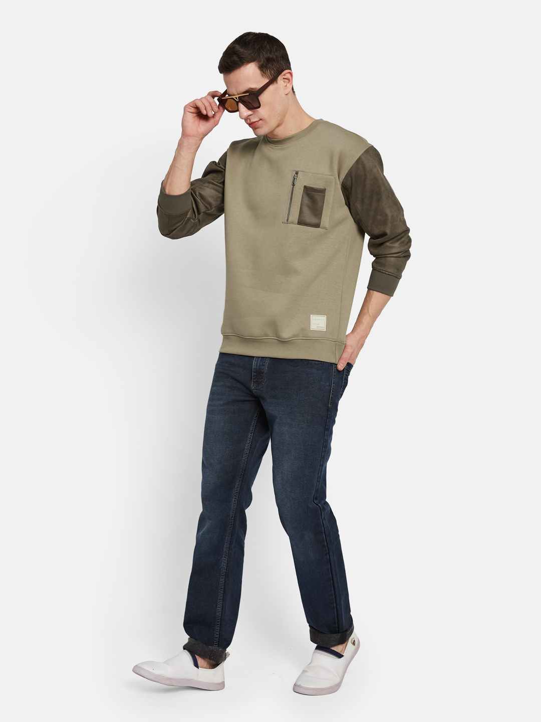Octave Men Colourblocked Sweatshirt