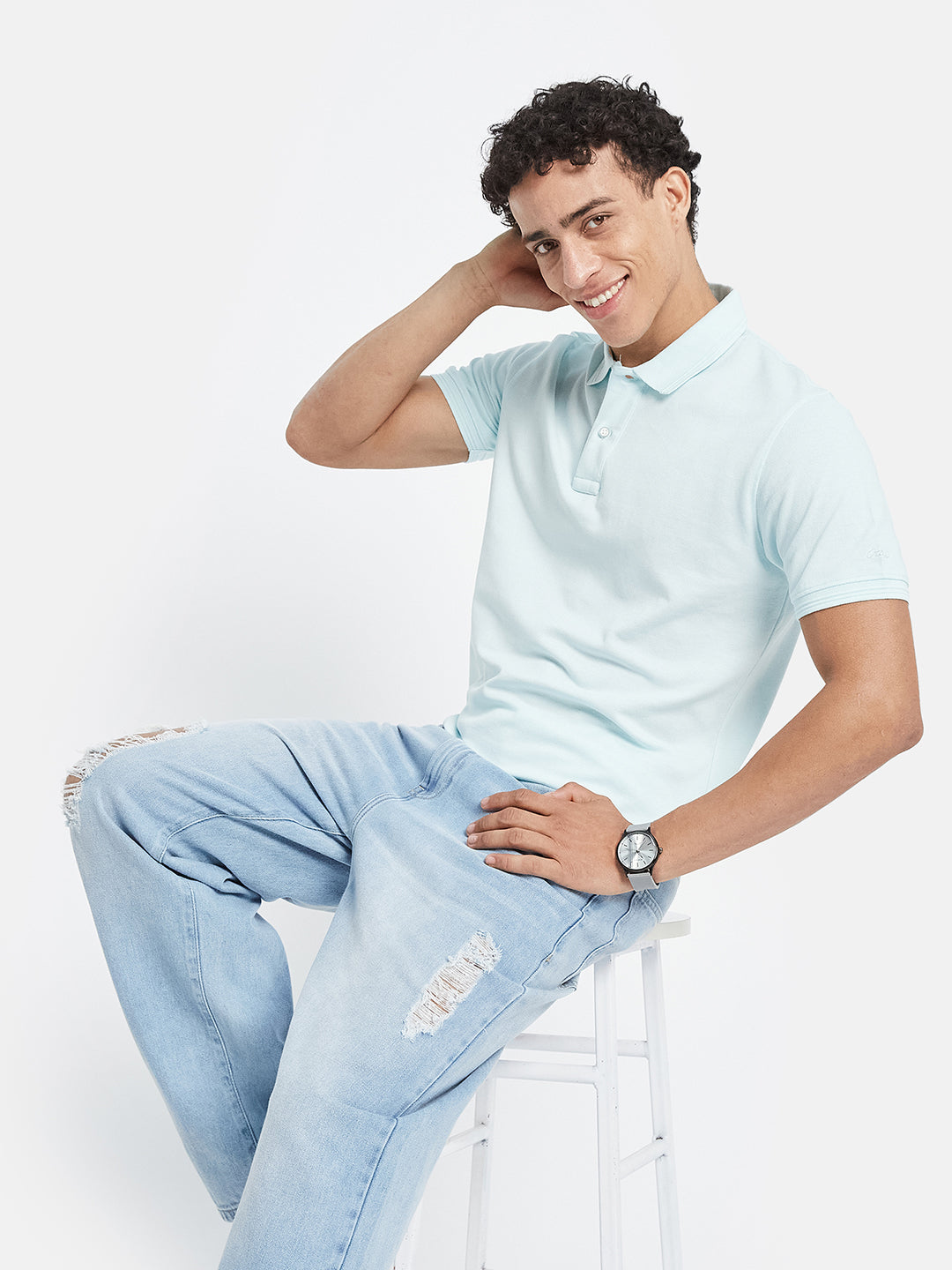 Octave Men Polo Collar Slim Fit T-shirt