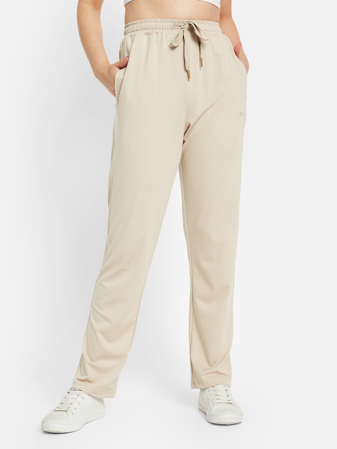 METTLE Women Cotton Mid-Rise Track Pant